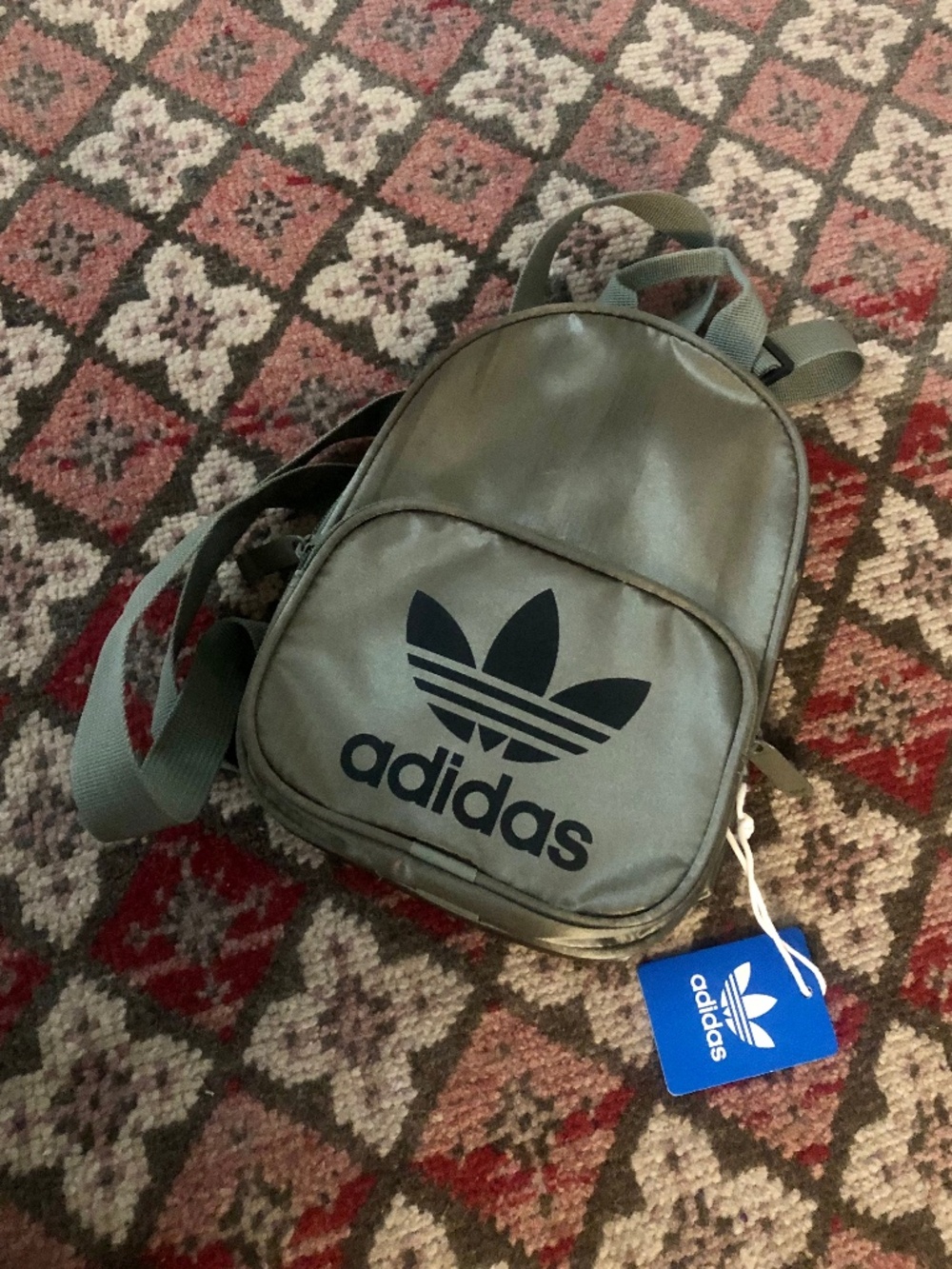 Adidas Mini Backpack Stash Bag Olive Green NWT